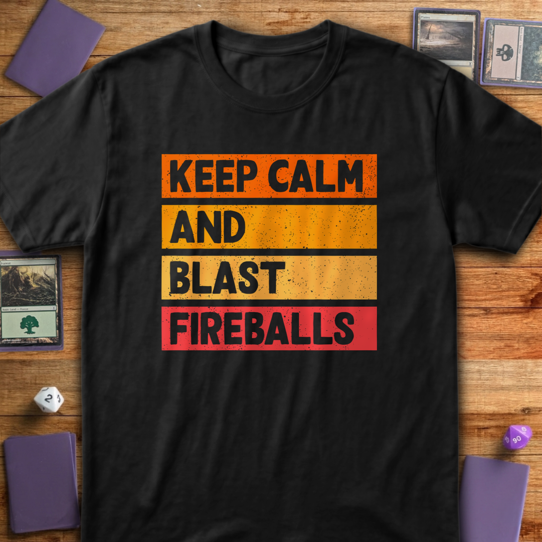 Keep Calm Blast Fireballs - Black