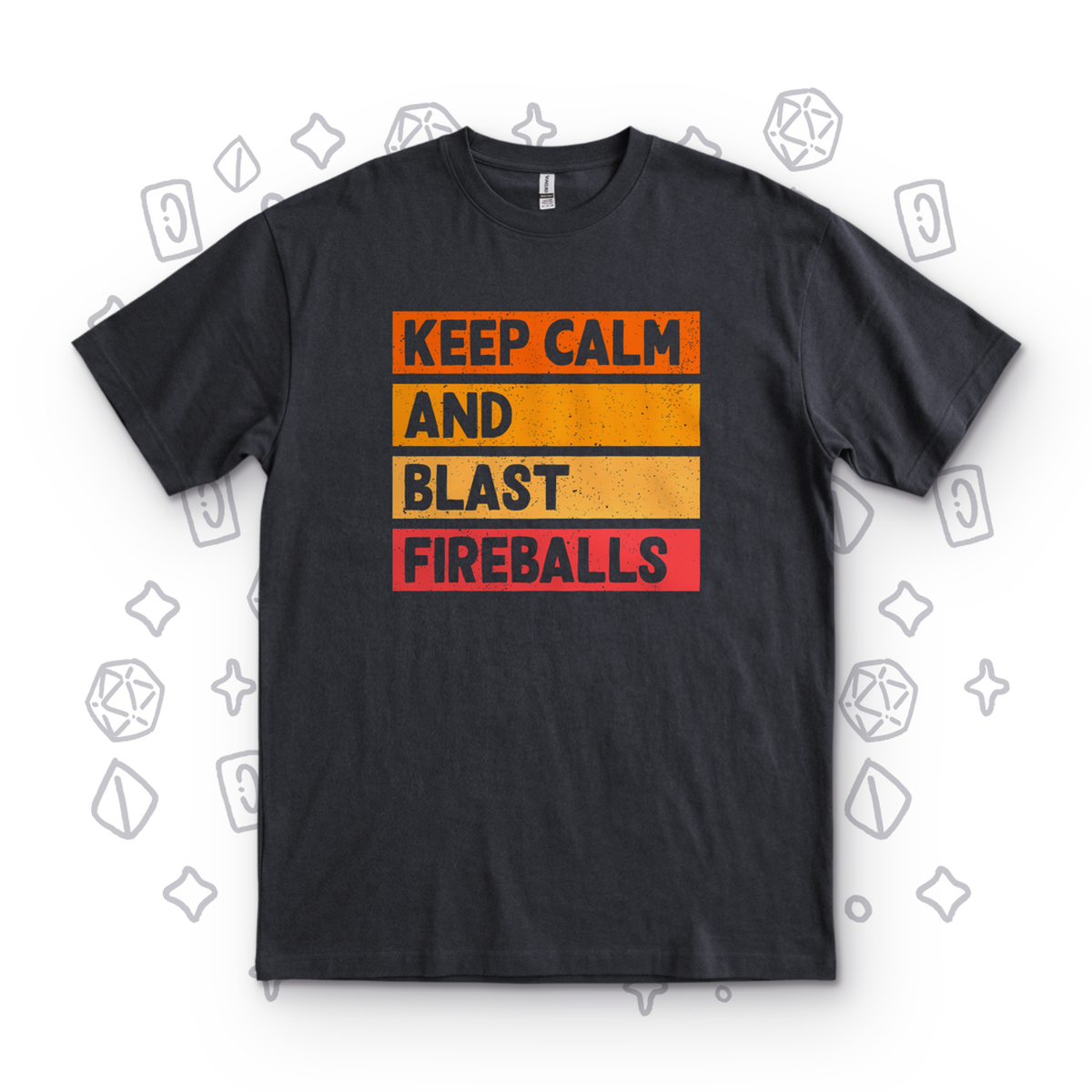 Keep Calm Blast Fireballs - Black