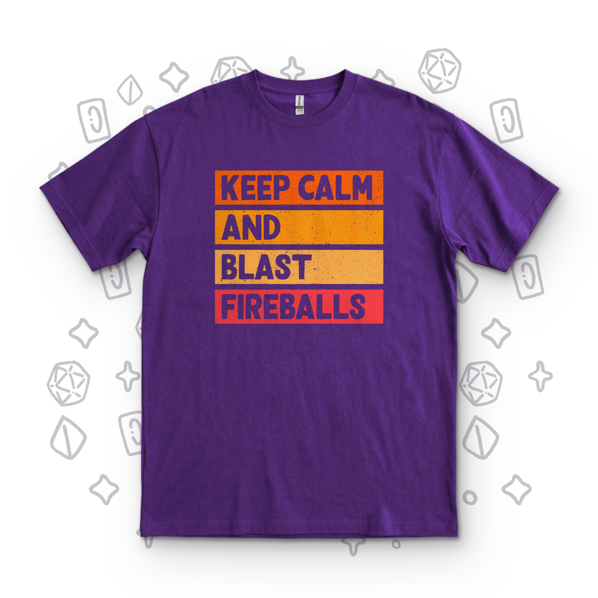 Keep Calm Blast Fireballs - Purple