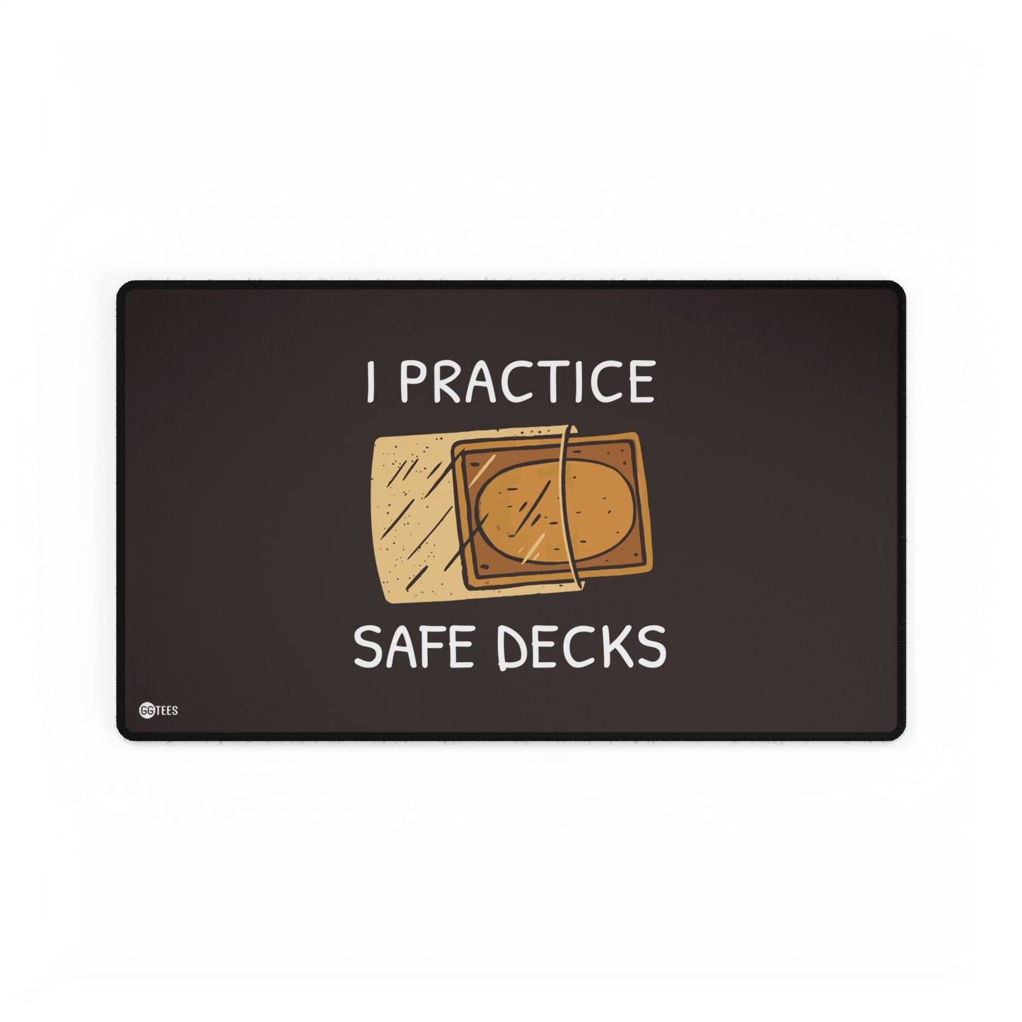 I Practice Safe Decks Premium Stitched Playmat - 24"x14"