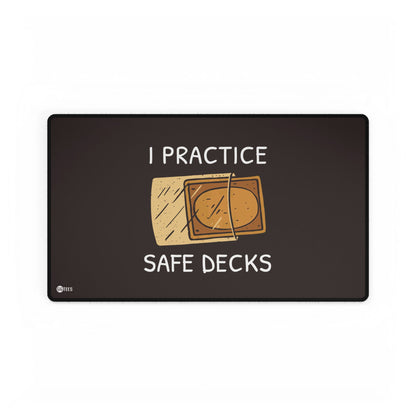 I Practice Safe Decks Premium Stitched Playmat - 24"x14"