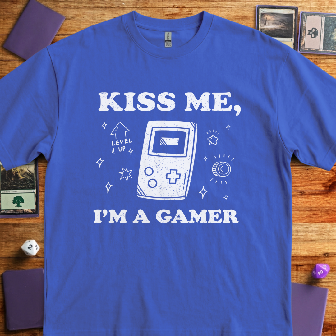 Kiss Me I'm a Gamer - Metro Blue