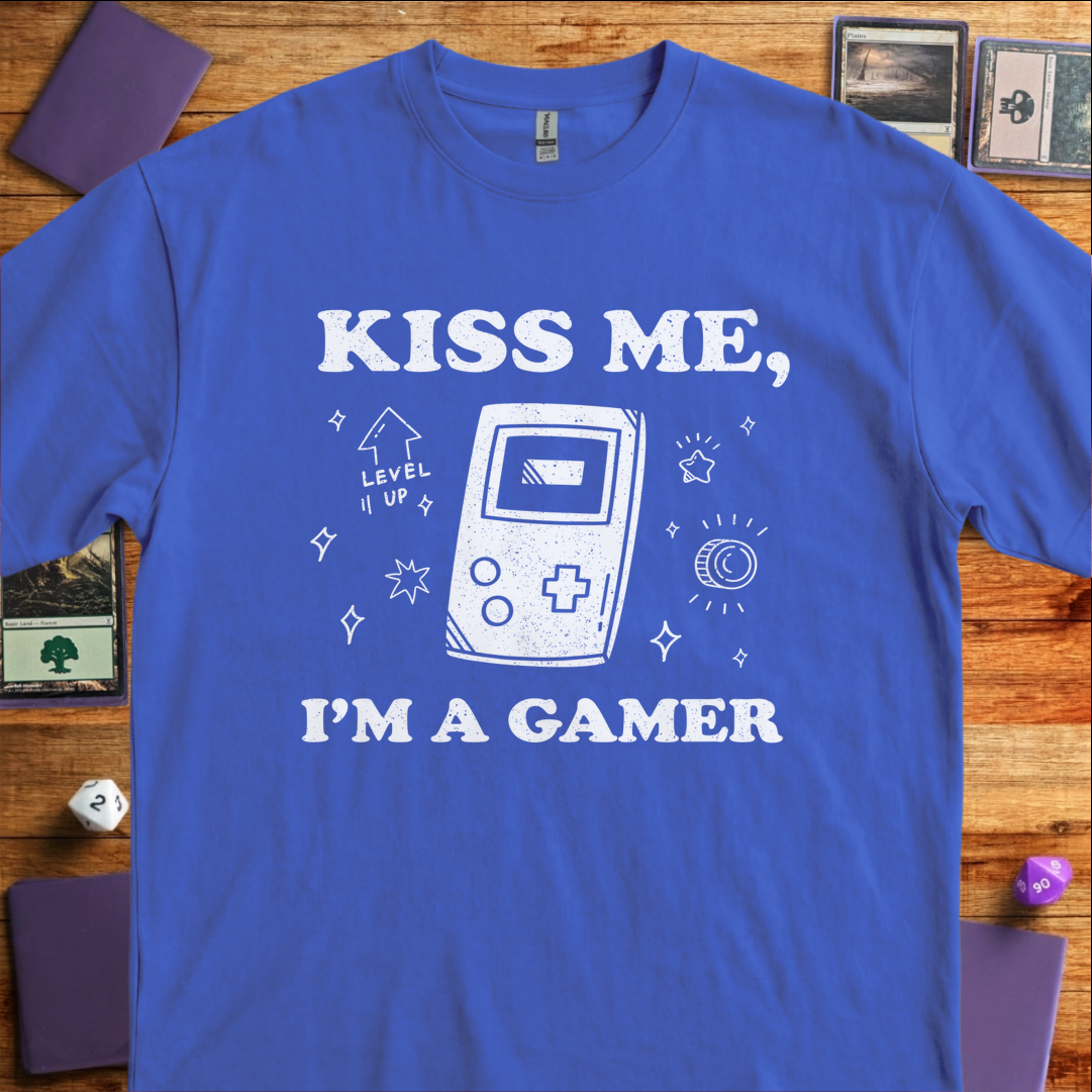 Kiss Me I'm a Gamer - Metro Blue