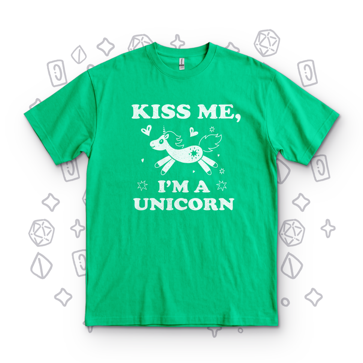 Kiss Me I'm a Unicorn - Irish Green