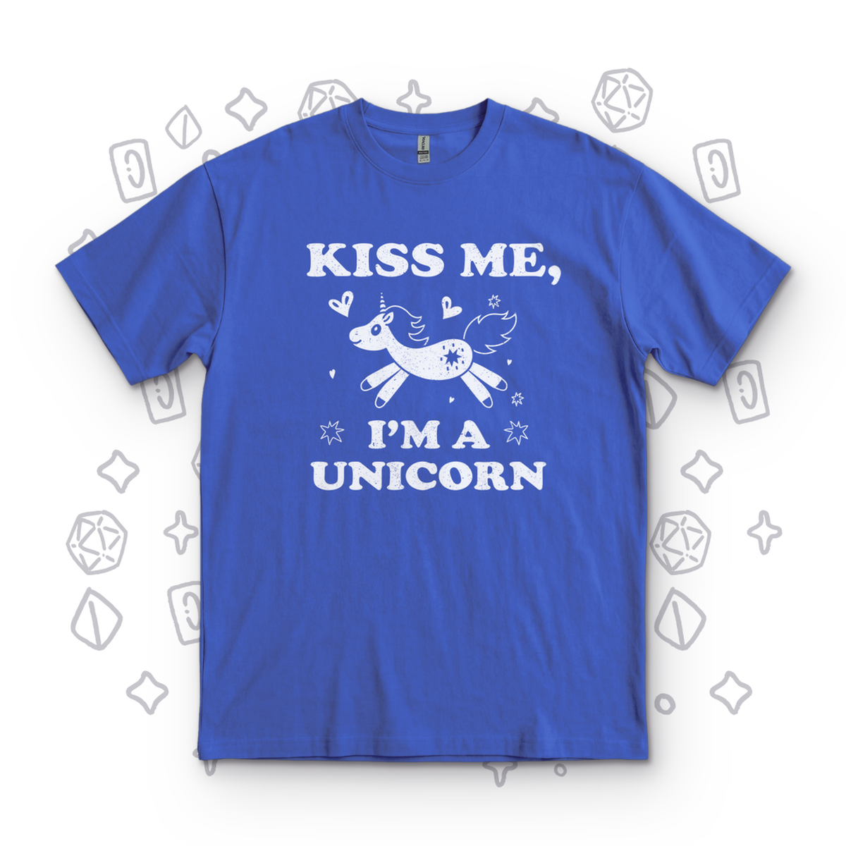 Kiss Me I'm a Unicorn - Metro Blue