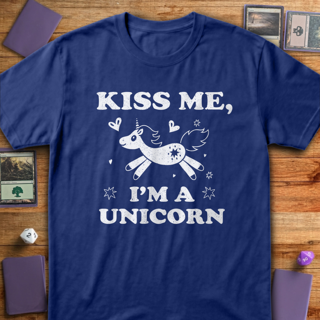 Kiss Me I'm a Unicorn - Metro Blue