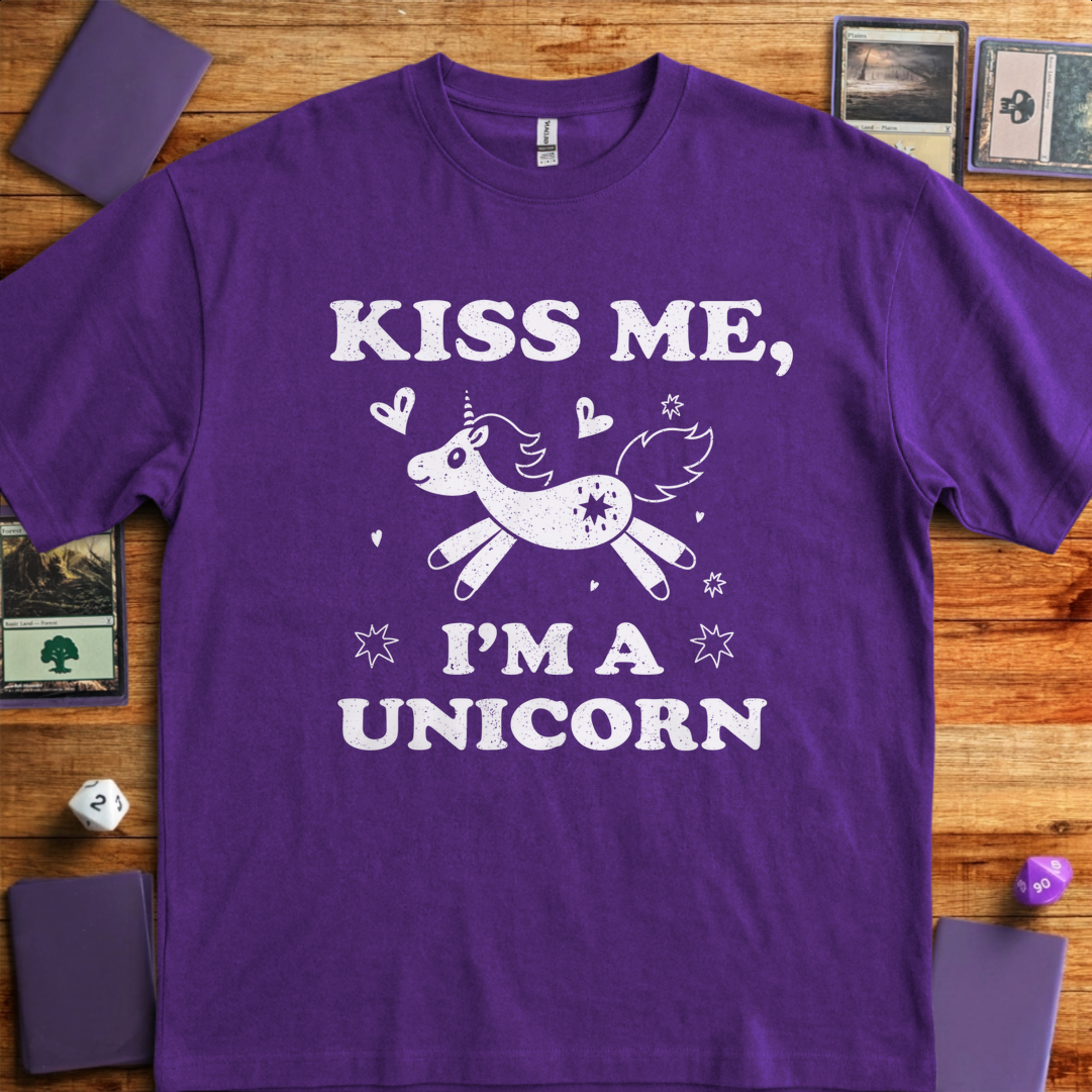 Kiss Me I'm a Unicorn - Purple