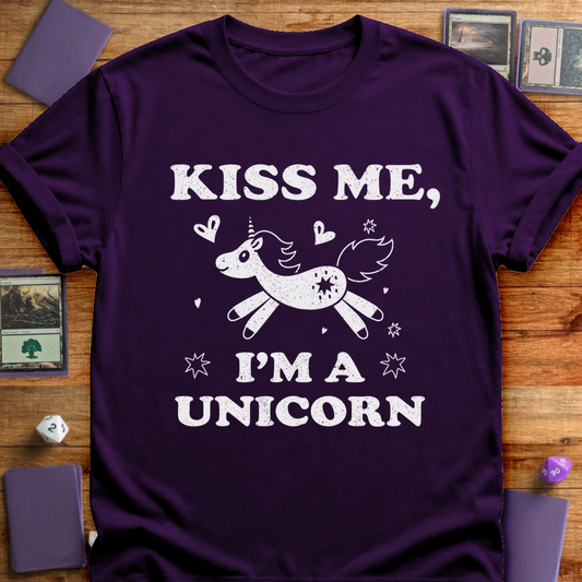 Kiss Me I'm a Unicorn - Purple