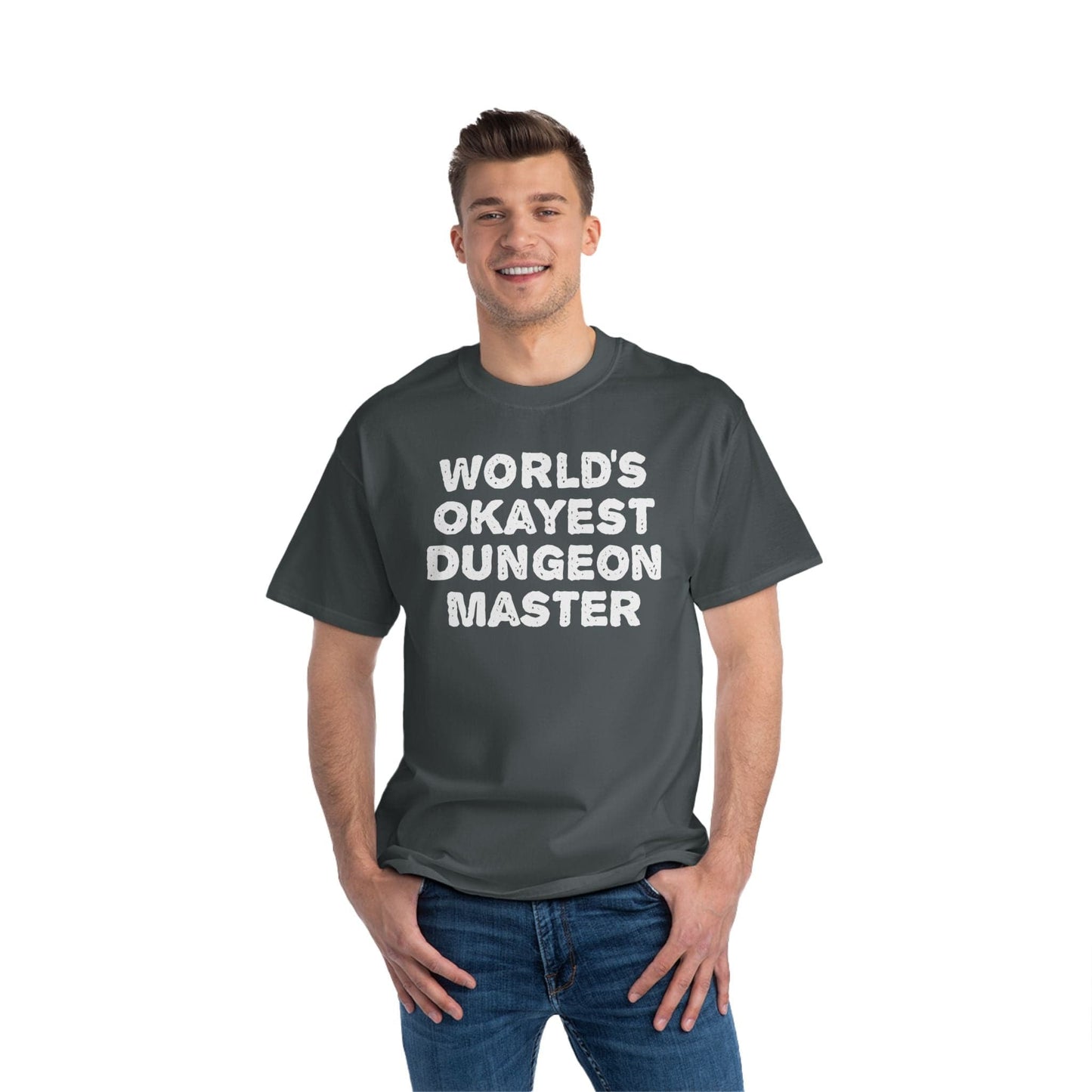 World's Okayest Dungeon Master - Hanes Beefy Tee