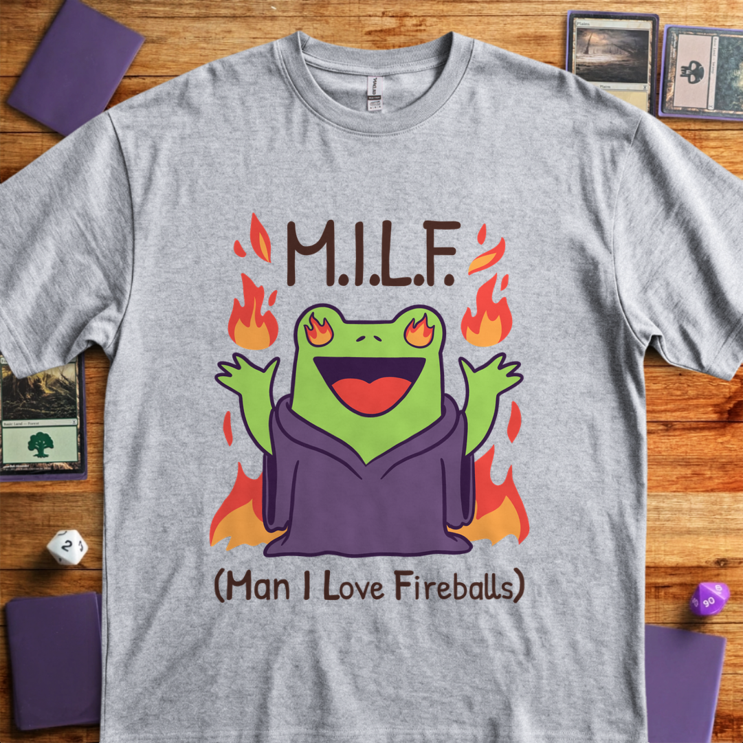 MILF Man I Love Fireballs - Sport Grey