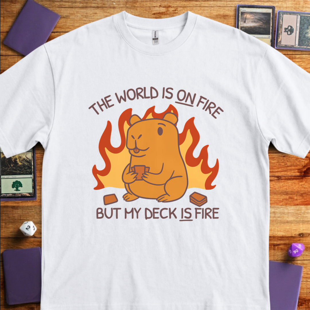 My Deck is Fire - White