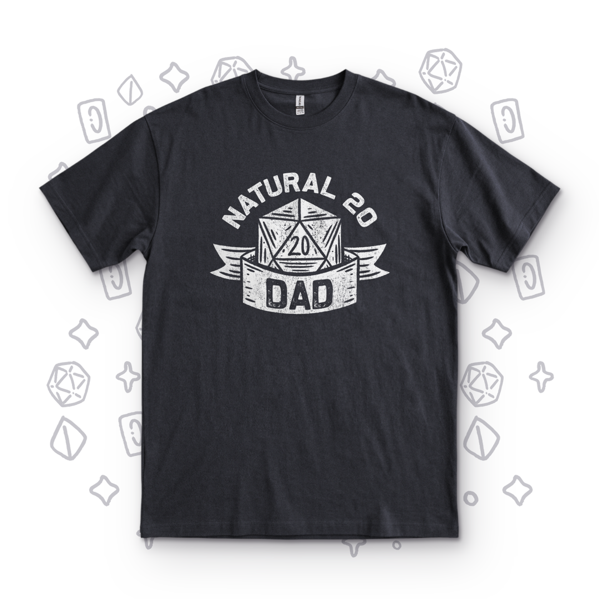 Natural 20 Dad - Black
