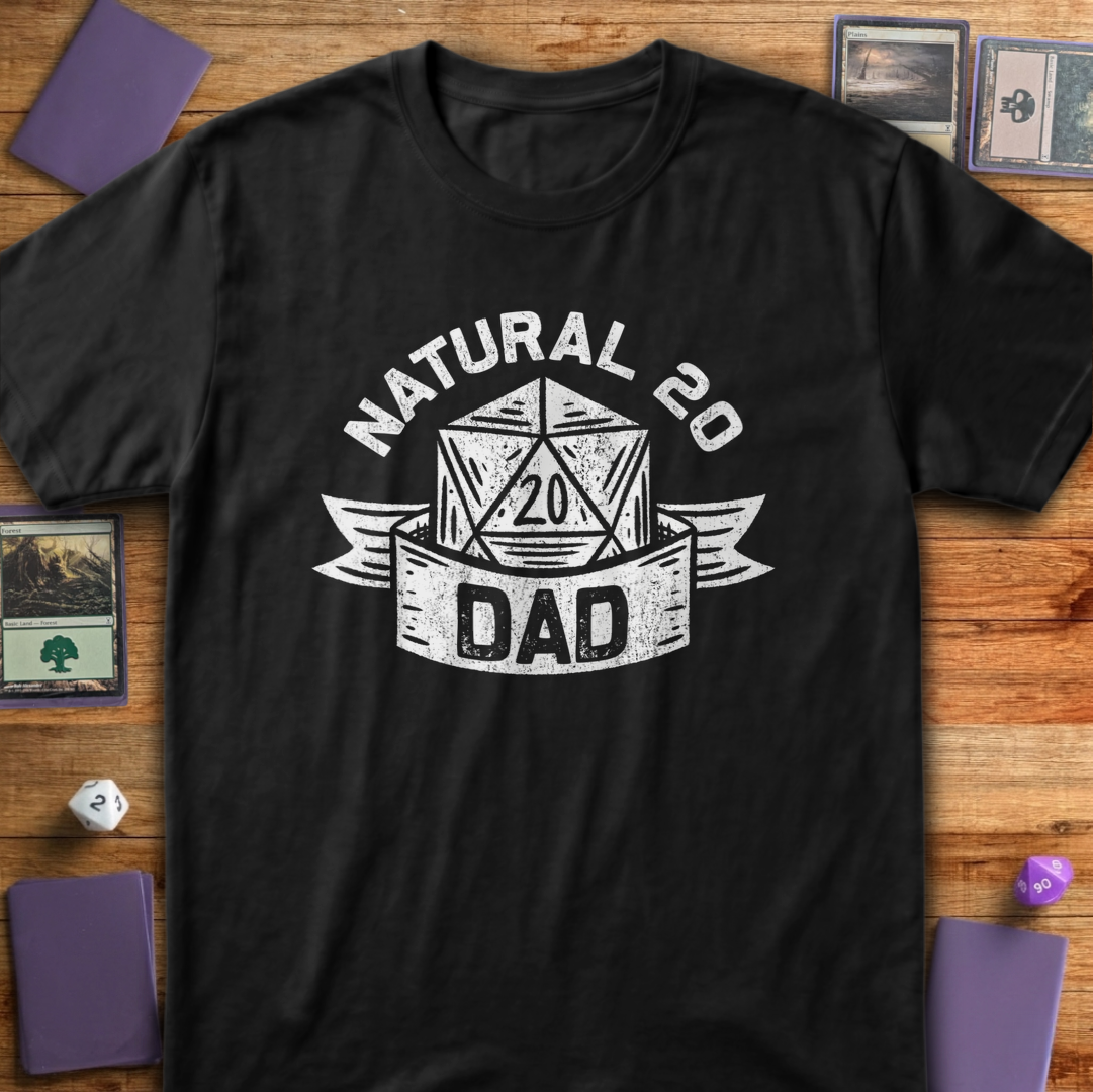 Natural 20 Dad - Black