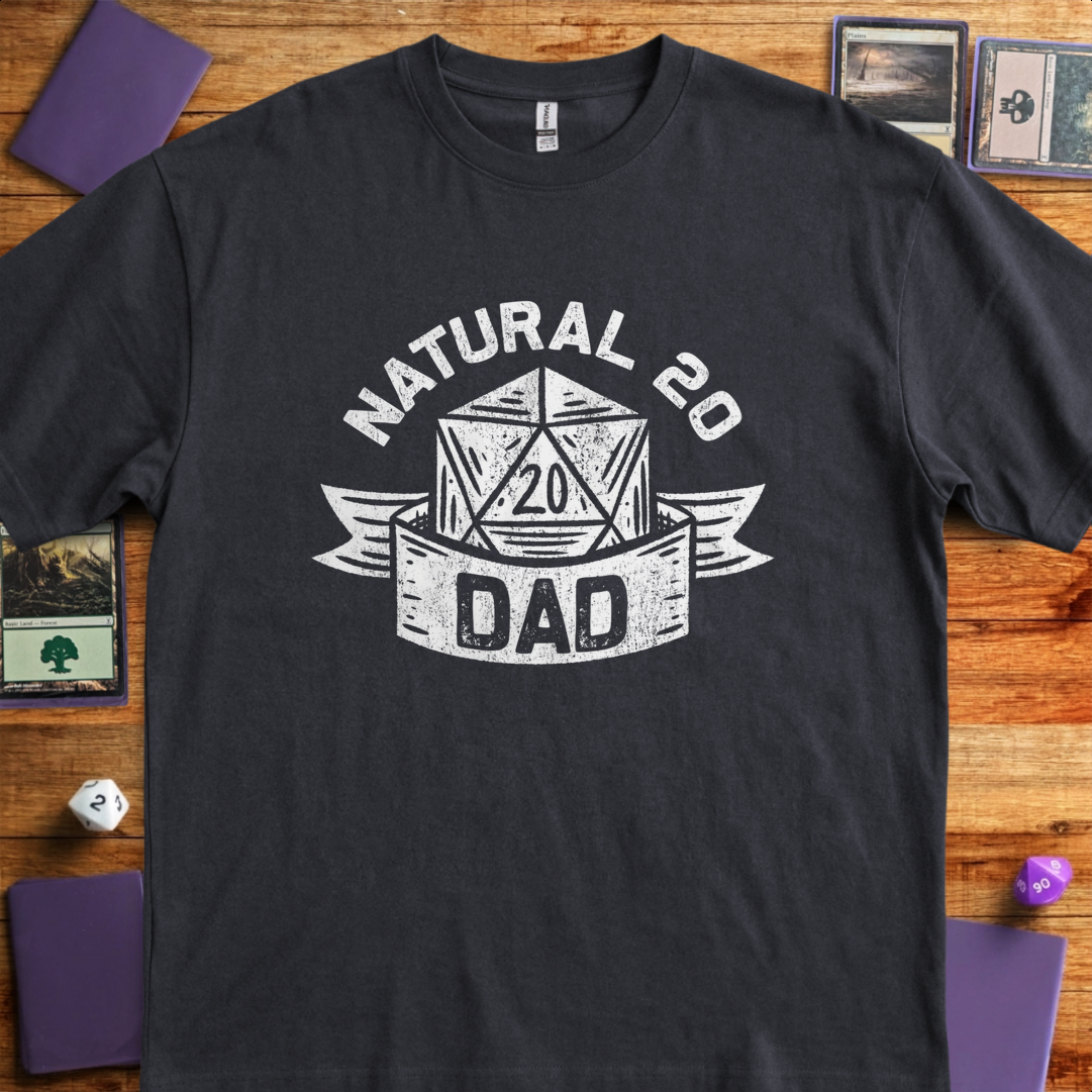 Natural 20 Dad - Black
