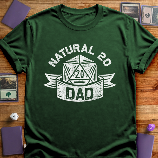 Natural 20 Dad - Forest Green