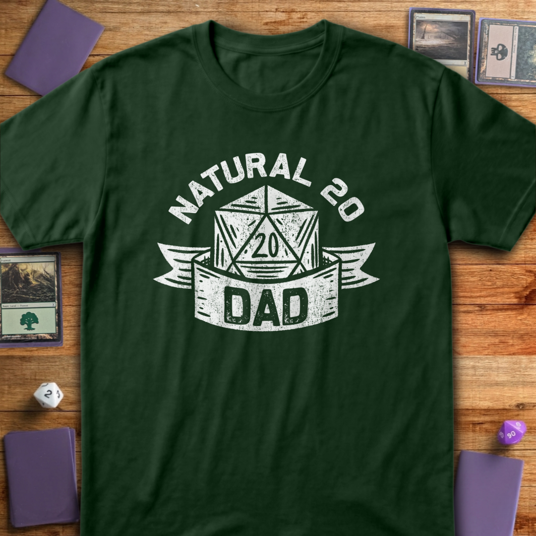 Natural 20 Dad - Forest Green