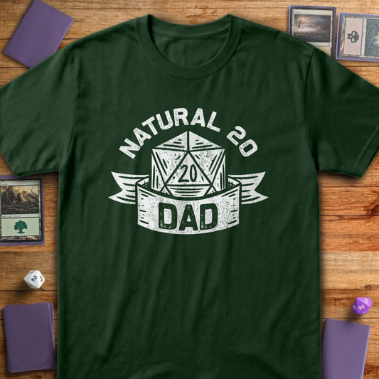 Natural 20 Dad - Forest Green