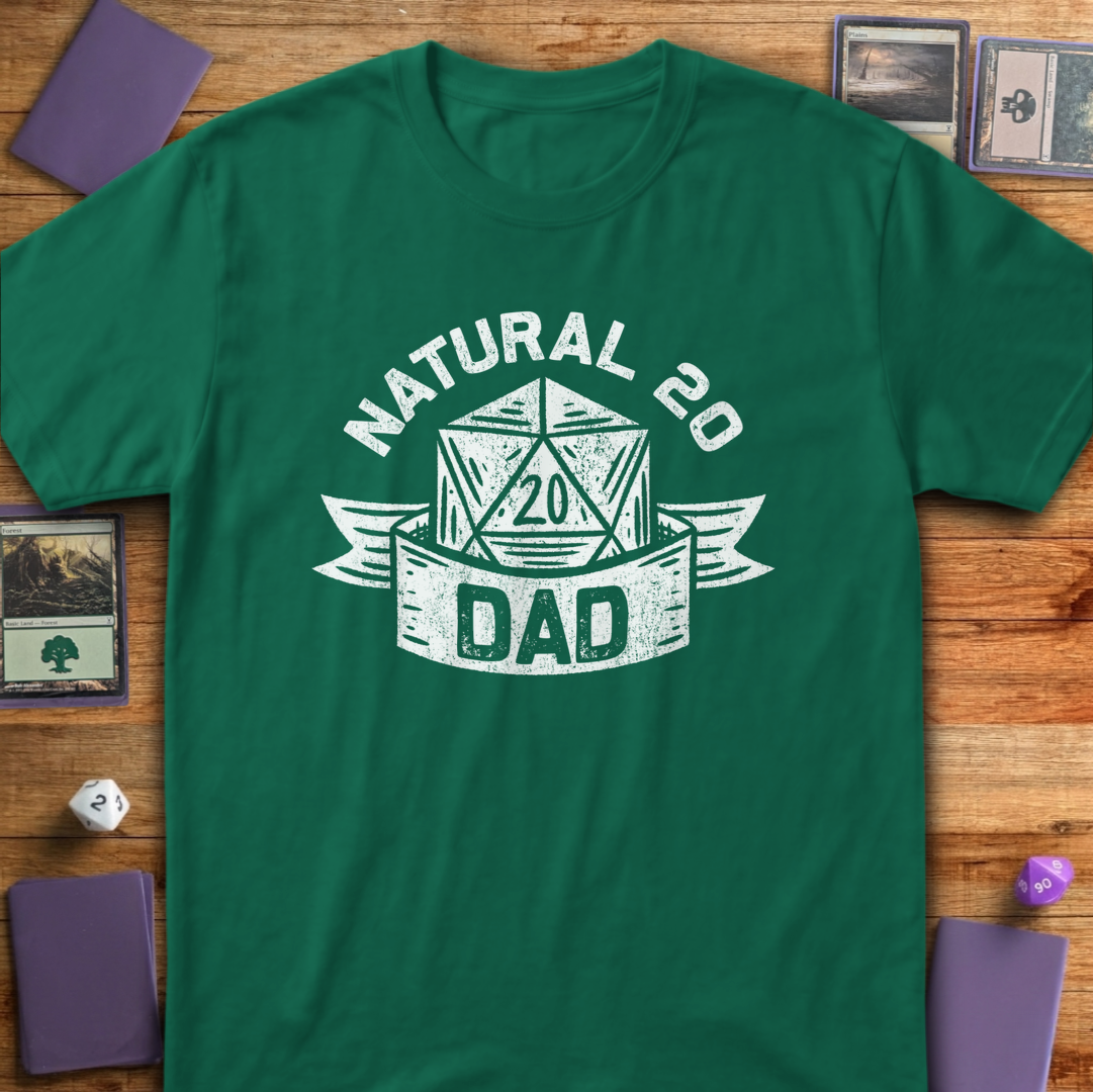 Natural 20 Dad - Kelly Green