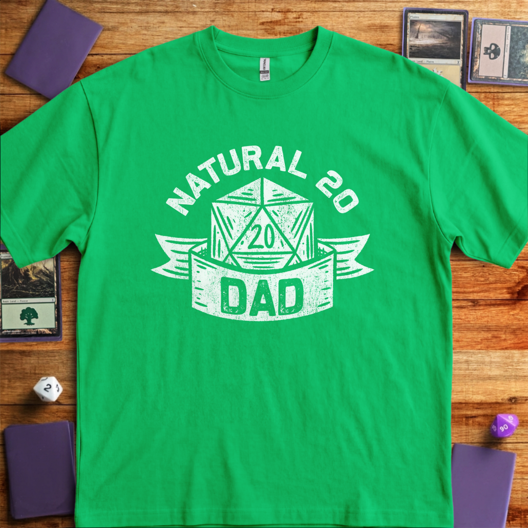 Natural 20 Dad - Kelly Green