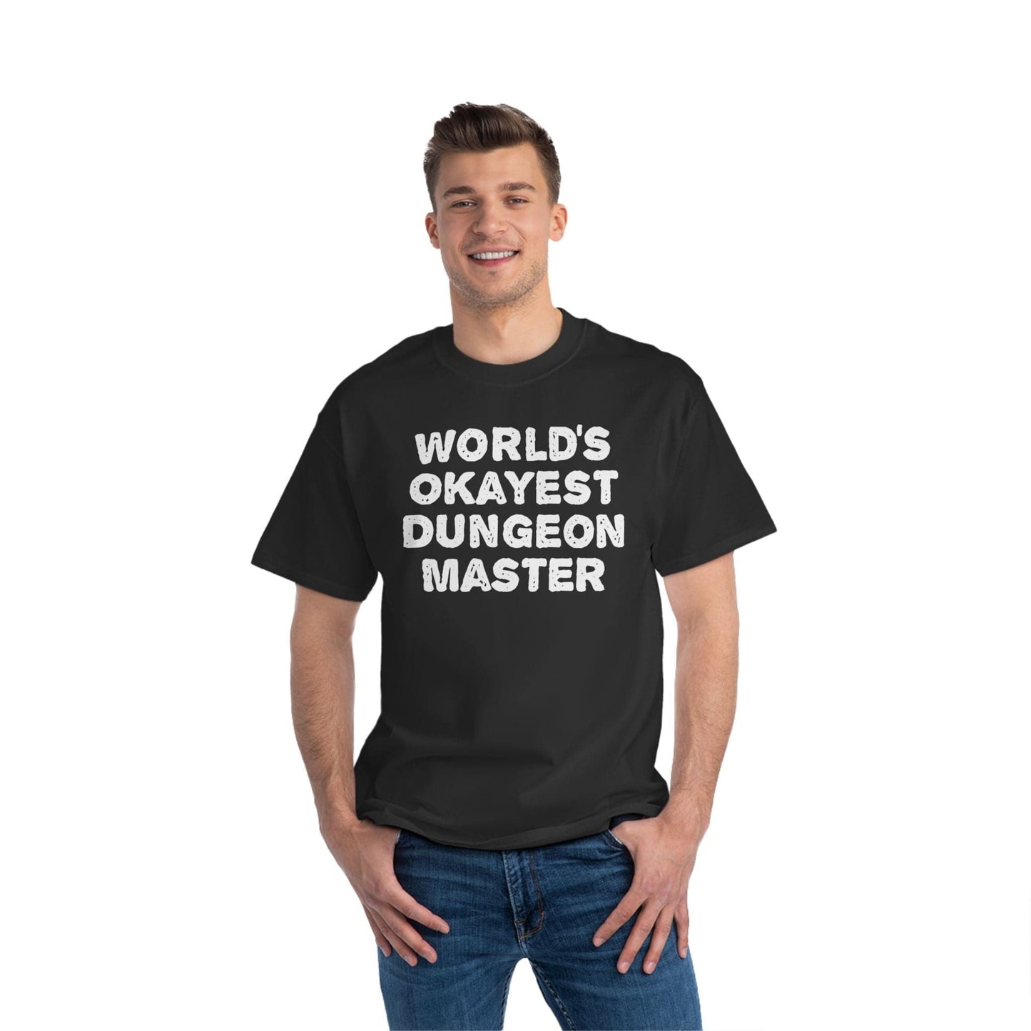 World's Okayest Dungeon Master - Hanes Beefy Tee