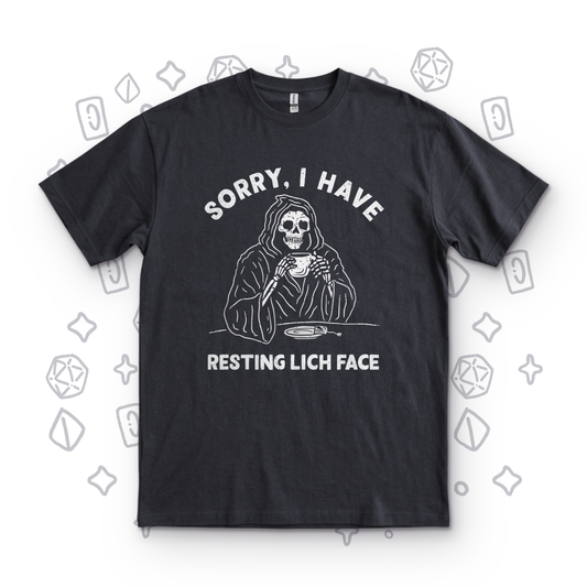 Resting Lich Face - Black