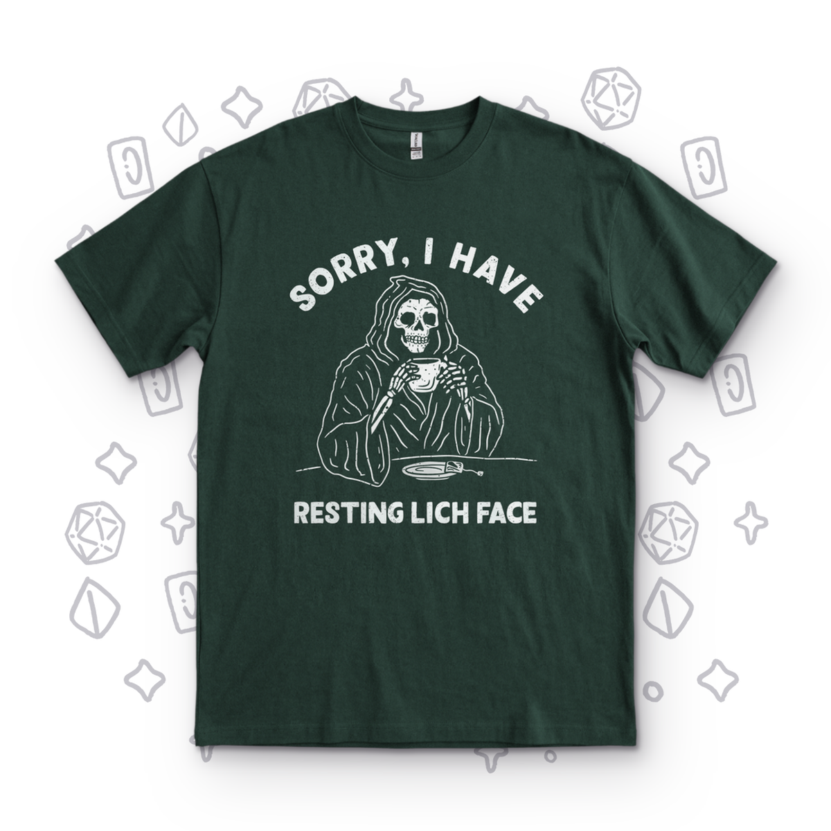 Resting Lich Face - Forest Green
