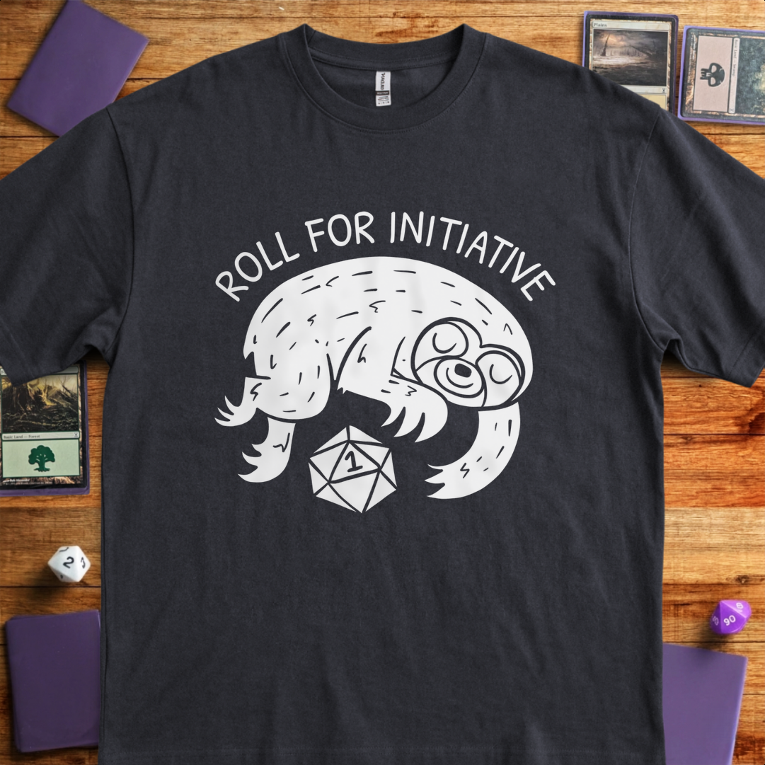 Roll for Initiative T-Shirt - Black