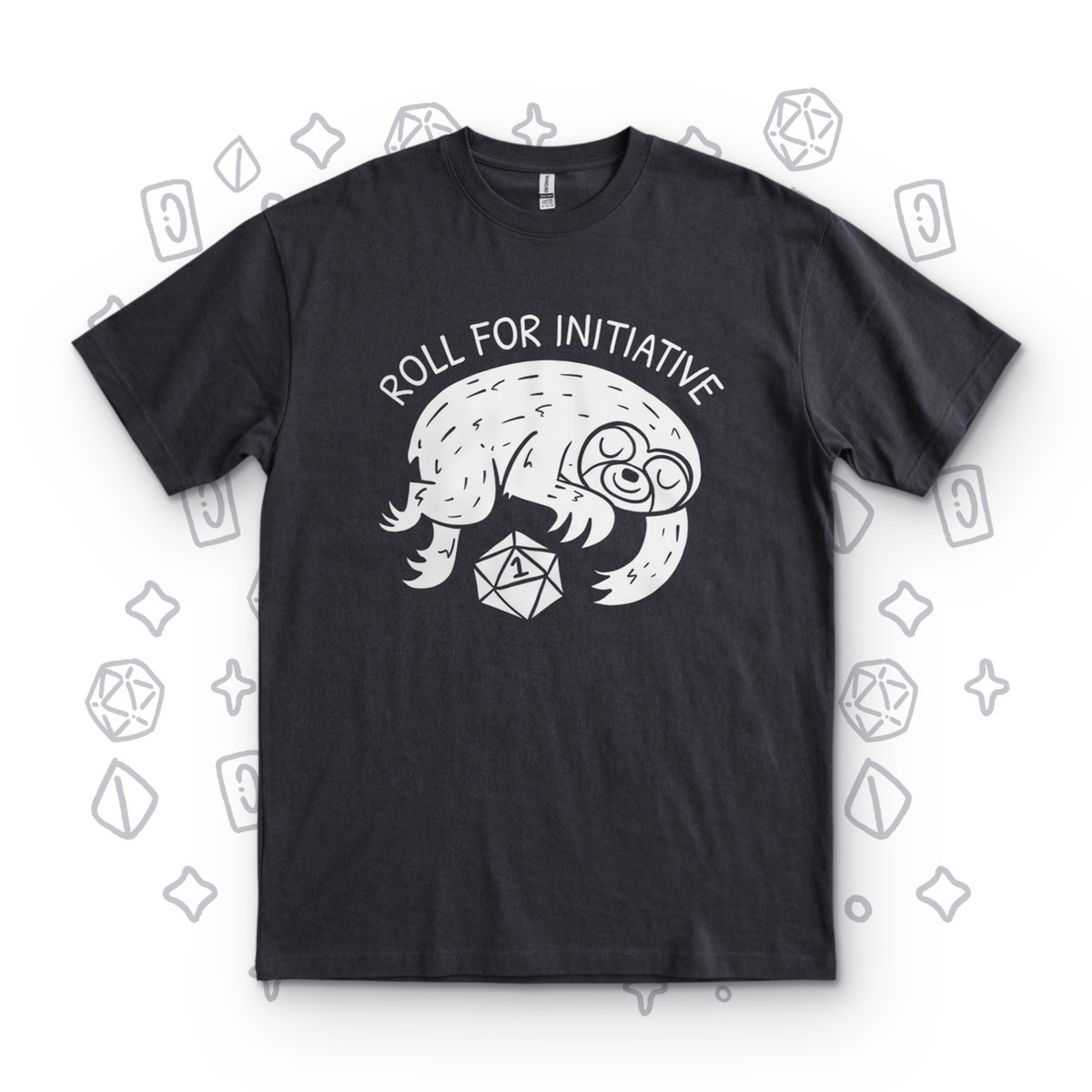 Roll for Initiative T-Shirt - Black