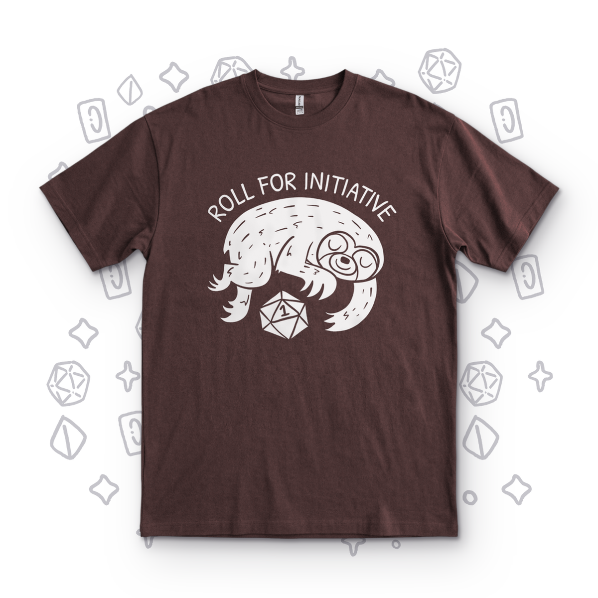 Roll for Initiative T-Shirt - Dark Chocolate
