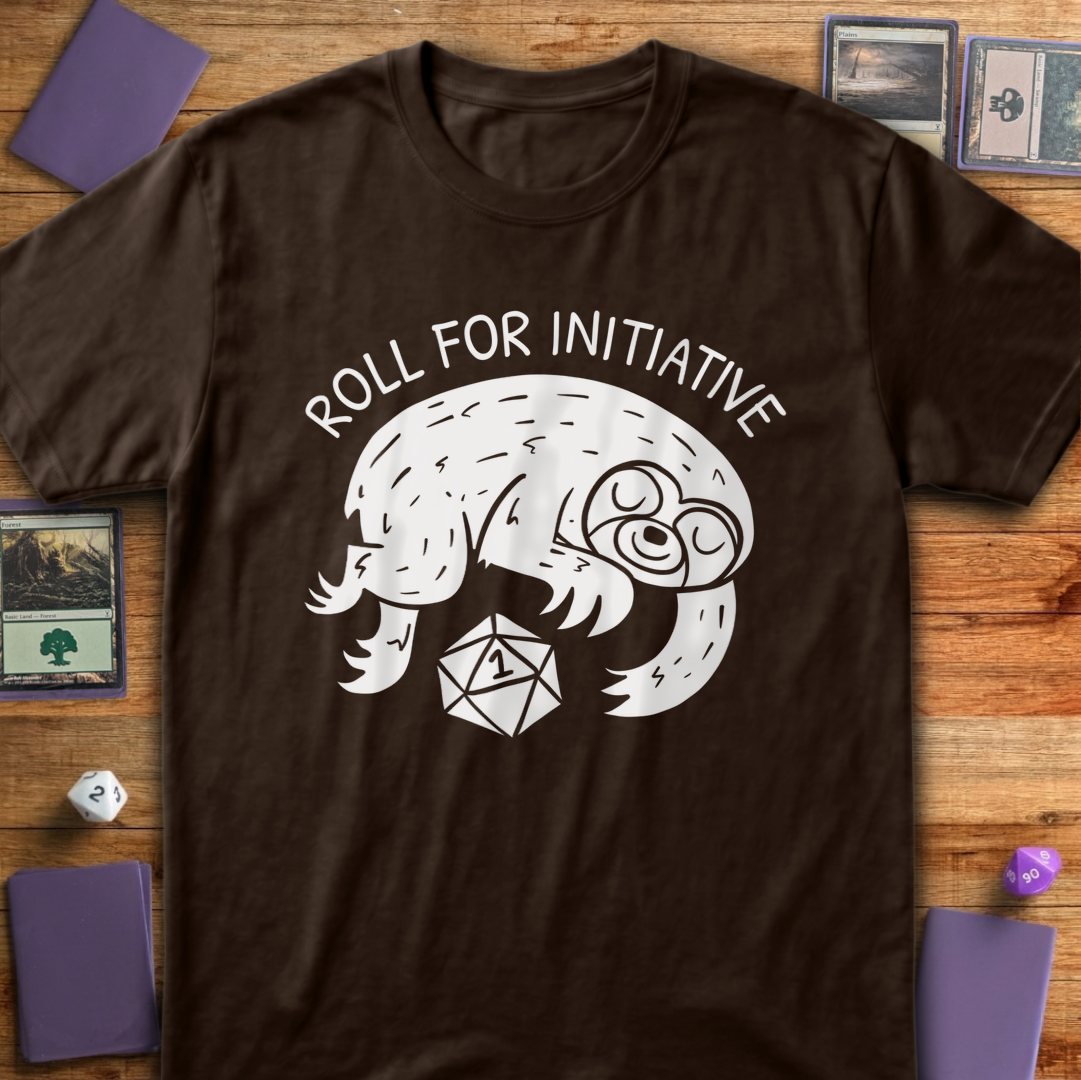 Roll for Initiative T-Shirt - Dark Chocolate