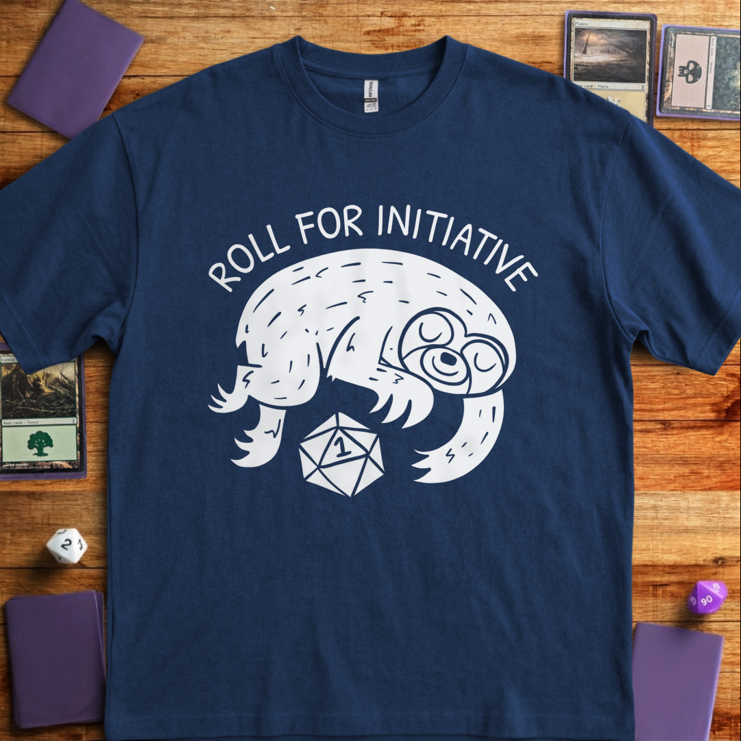 Roll for Initiative T-Shirt - Navy