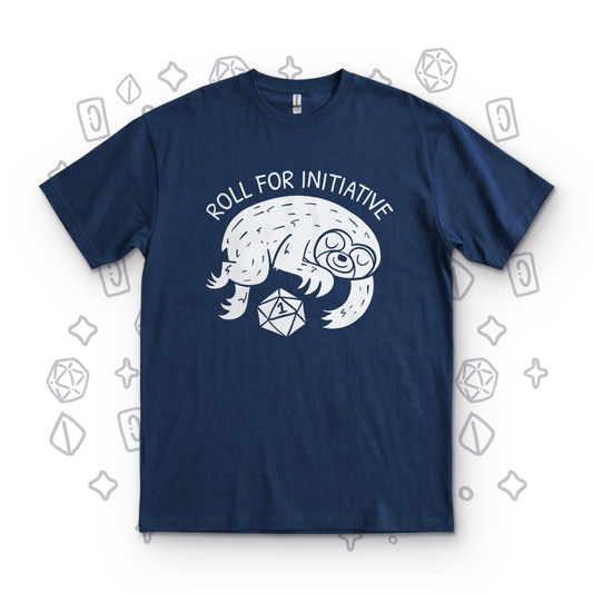 Roll for Initiative T-Shirt - Navy