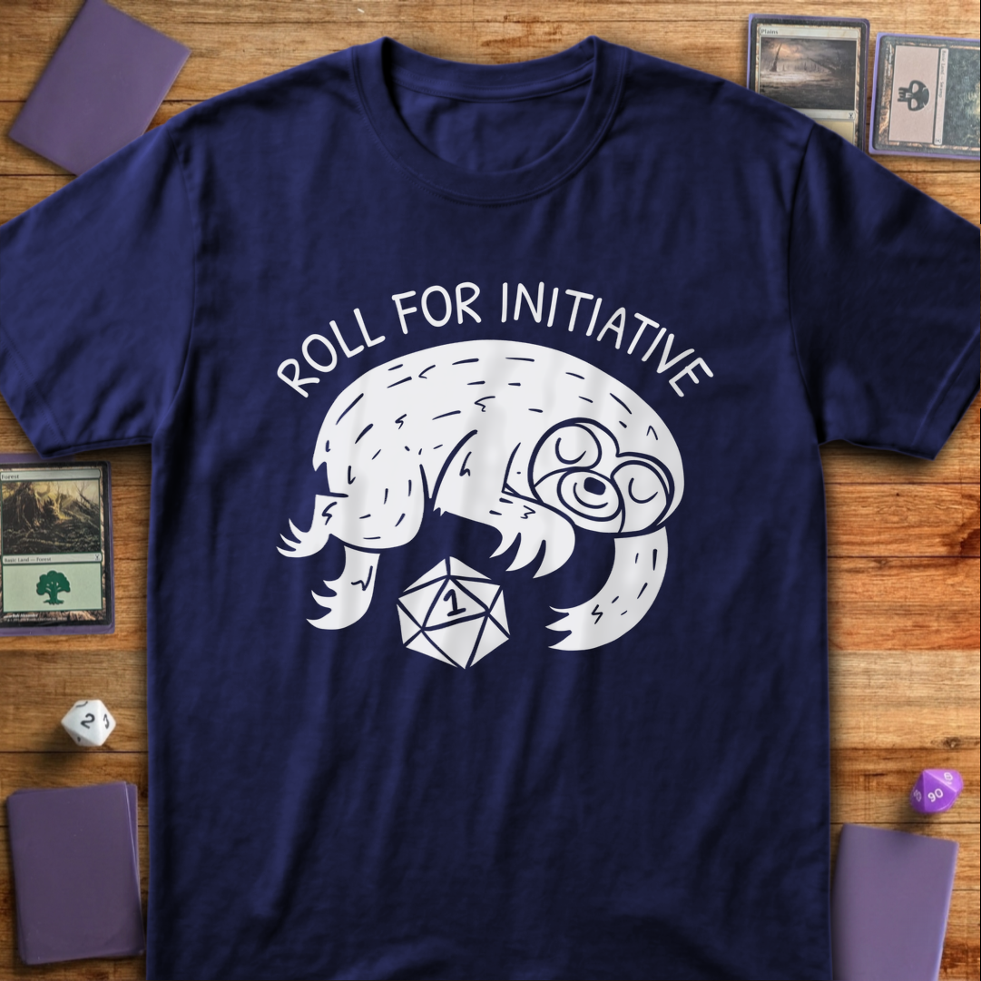 Roll for Initiative T-Shirt - Navy