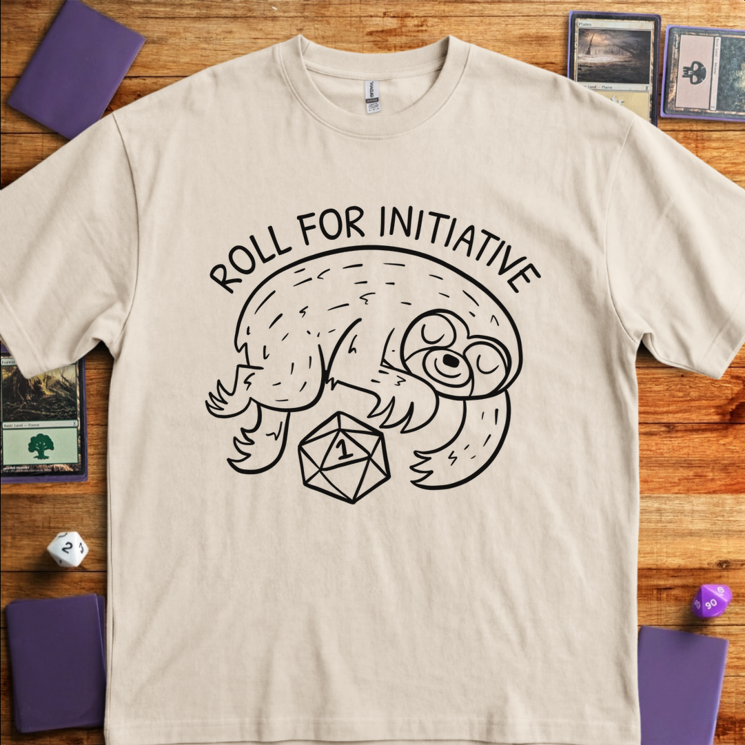 Roll for Initiative T-Shirt - Sand