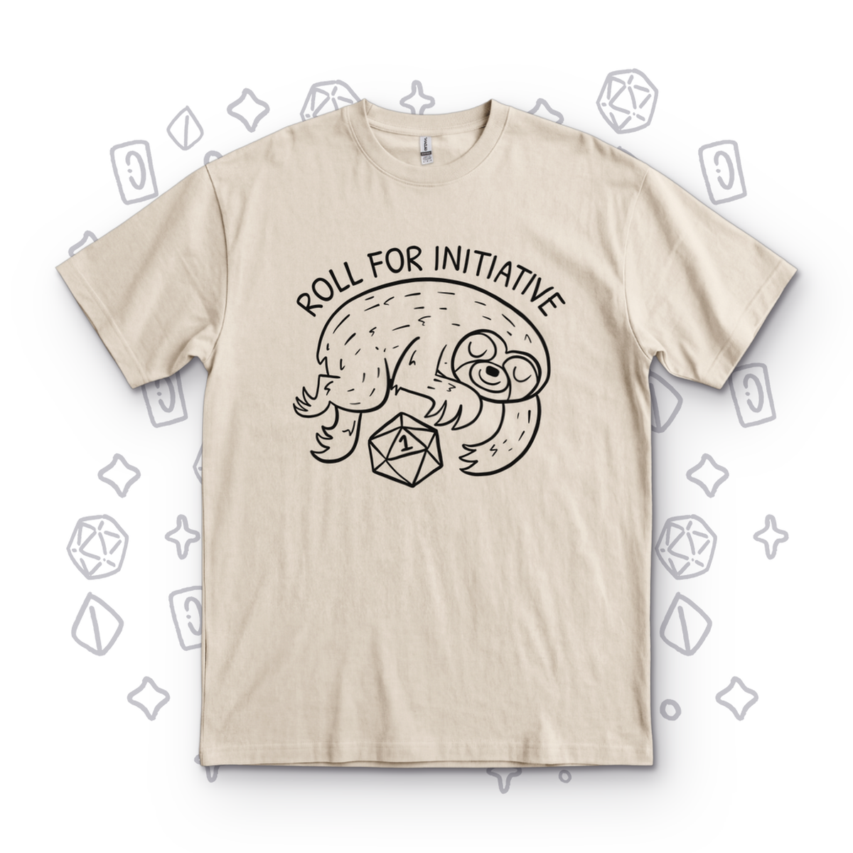 Roll for Initiative T-Shirt - Sand