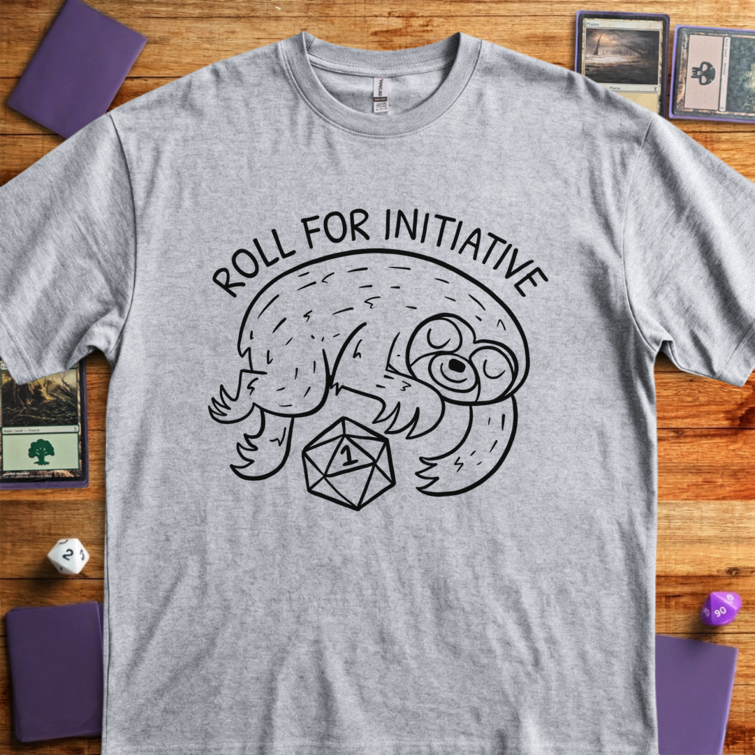 Roll for Initiative T-Shirt - Sport Grey