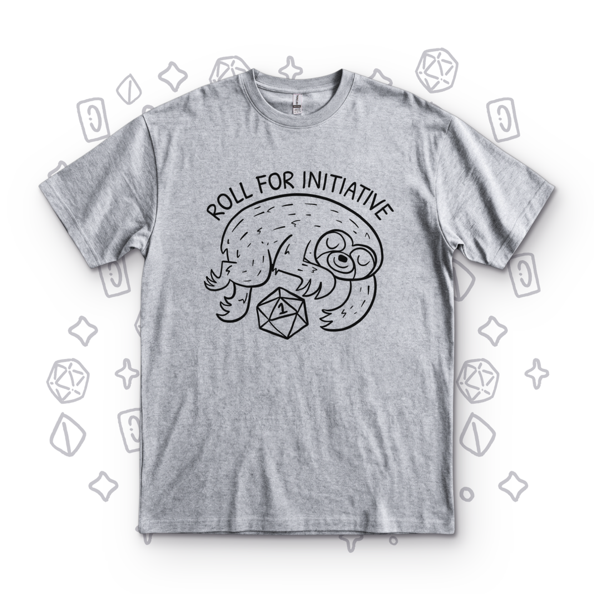 Roll for Initiative T-Shirt - Sport Grey