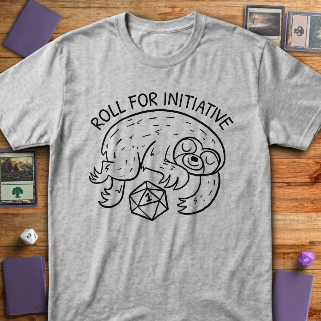 Roll for Initiative T-Shirt - Sport Grey