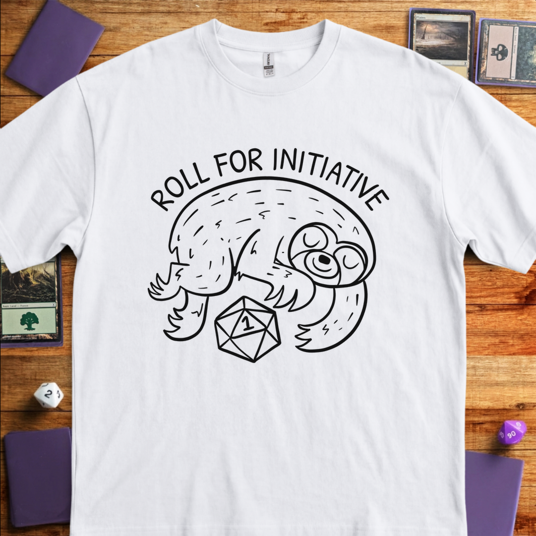 Roll for Initiative T-Shirt - White