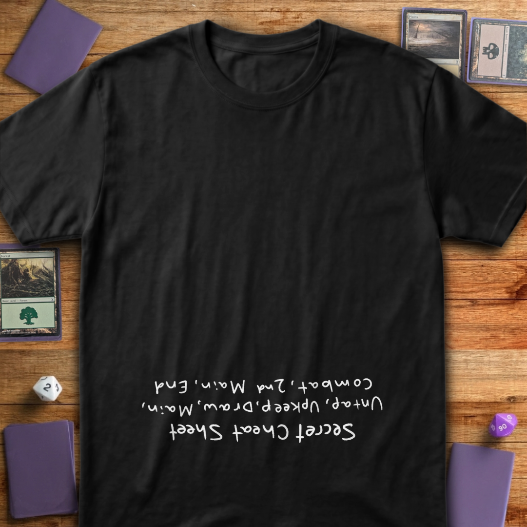 Secret Cheat Sheet - An Upside Down Design - Black