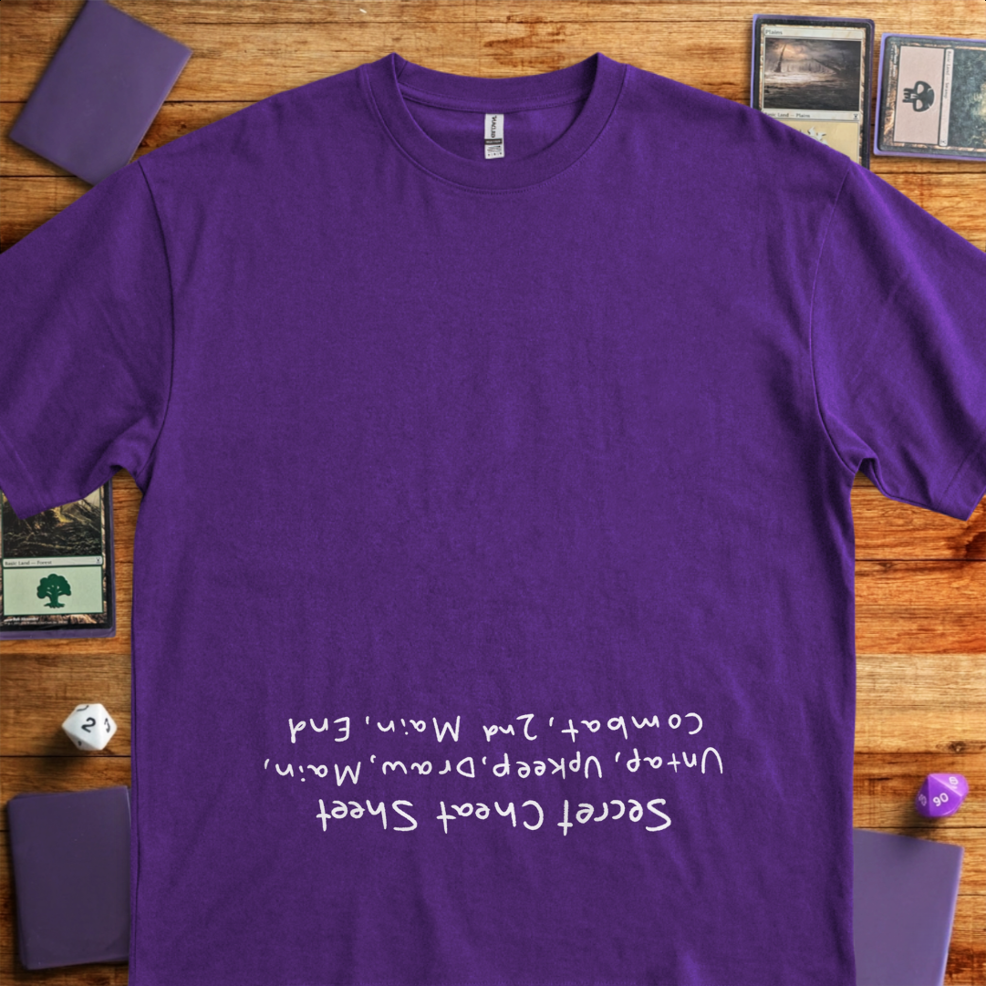 Secret Cheat Sheet - An Upside Down Design - Purple