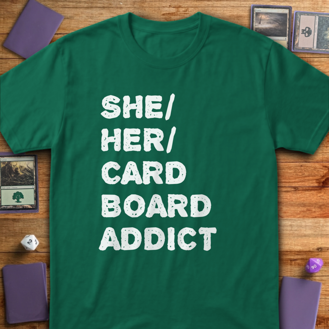 She Her Cardboard Addict - Kelly Green