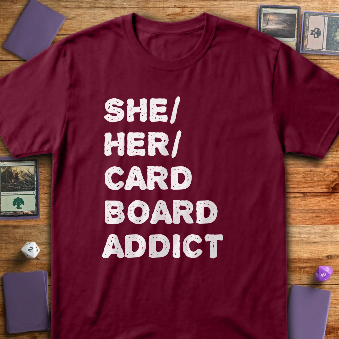 She Her Cardboard Addict - Maroon