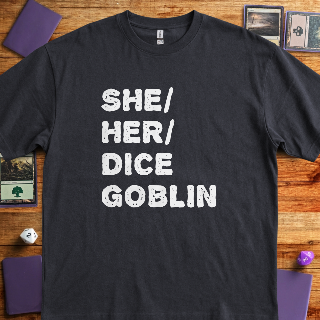 She Her Dice Goblin - Black