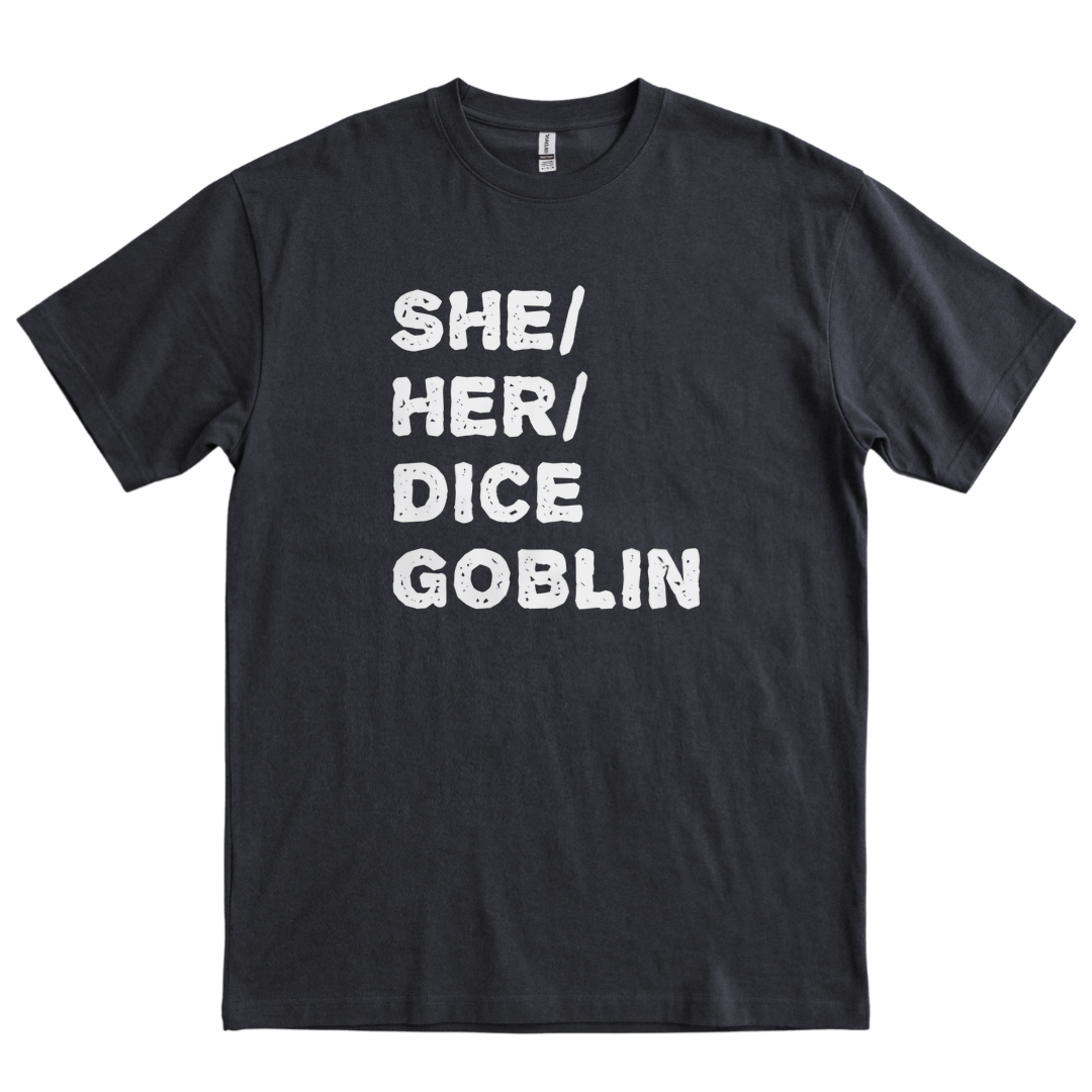 She Her Dice Goblin - Black