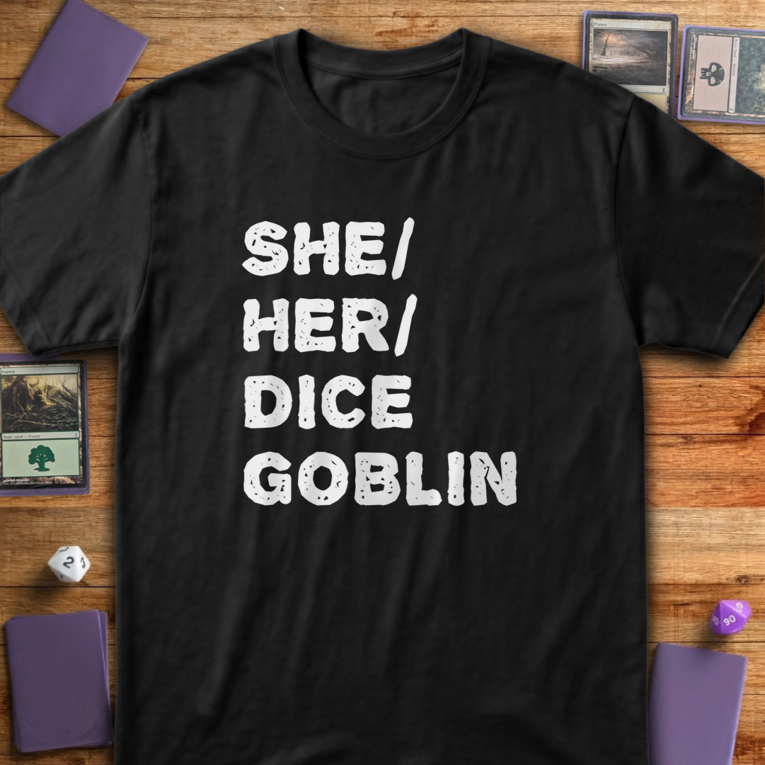 She Her Dice Goblin - Black