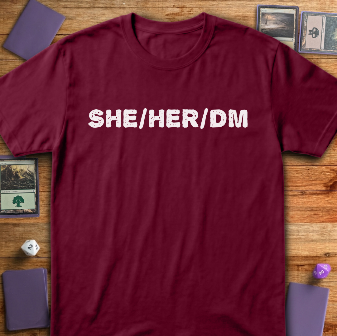 She Her DM - Maroon