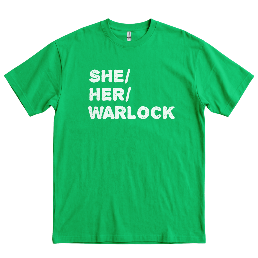 She Her Warlock - Kelly Green