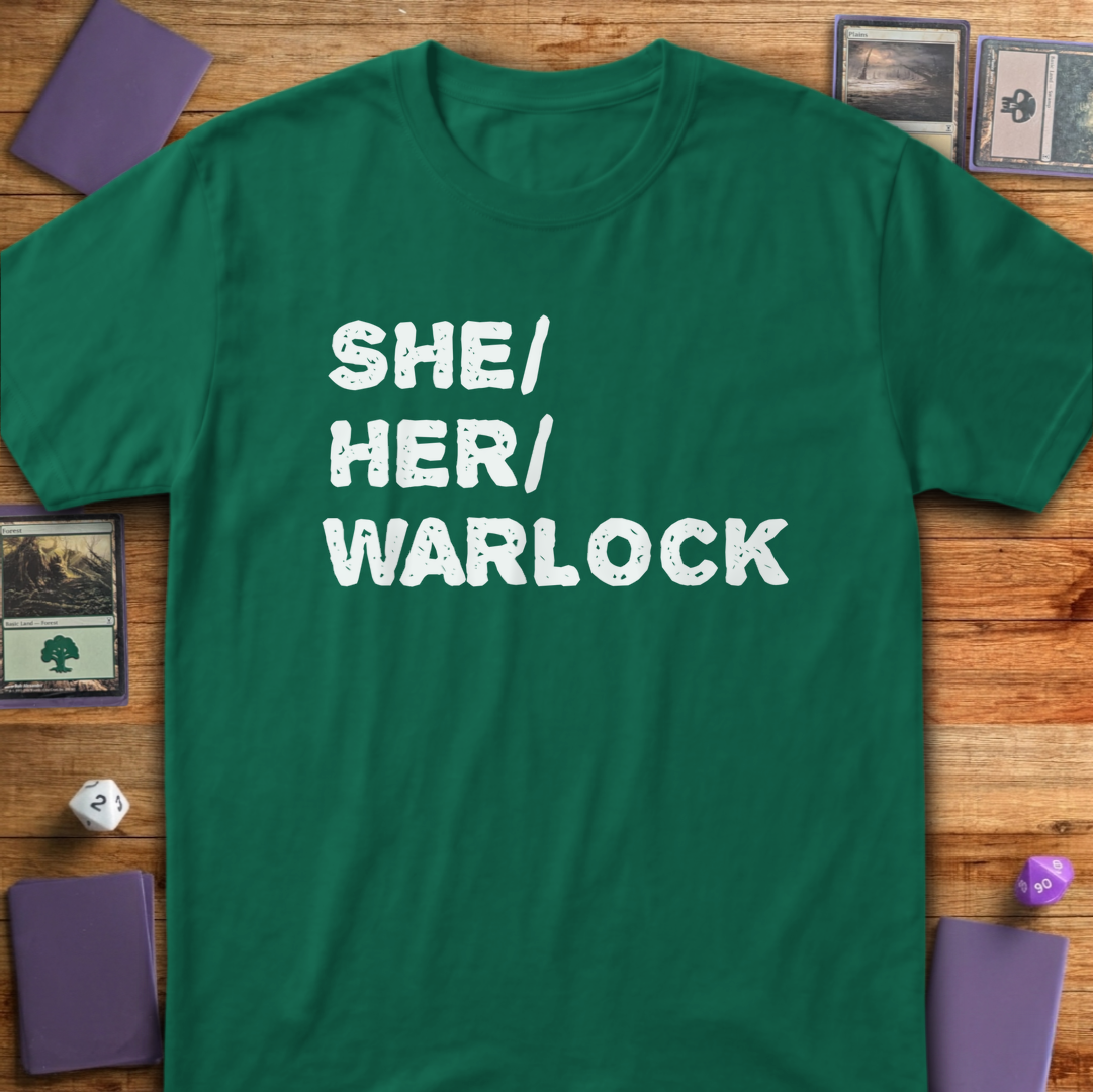 She Her Warlock - Kelly Green