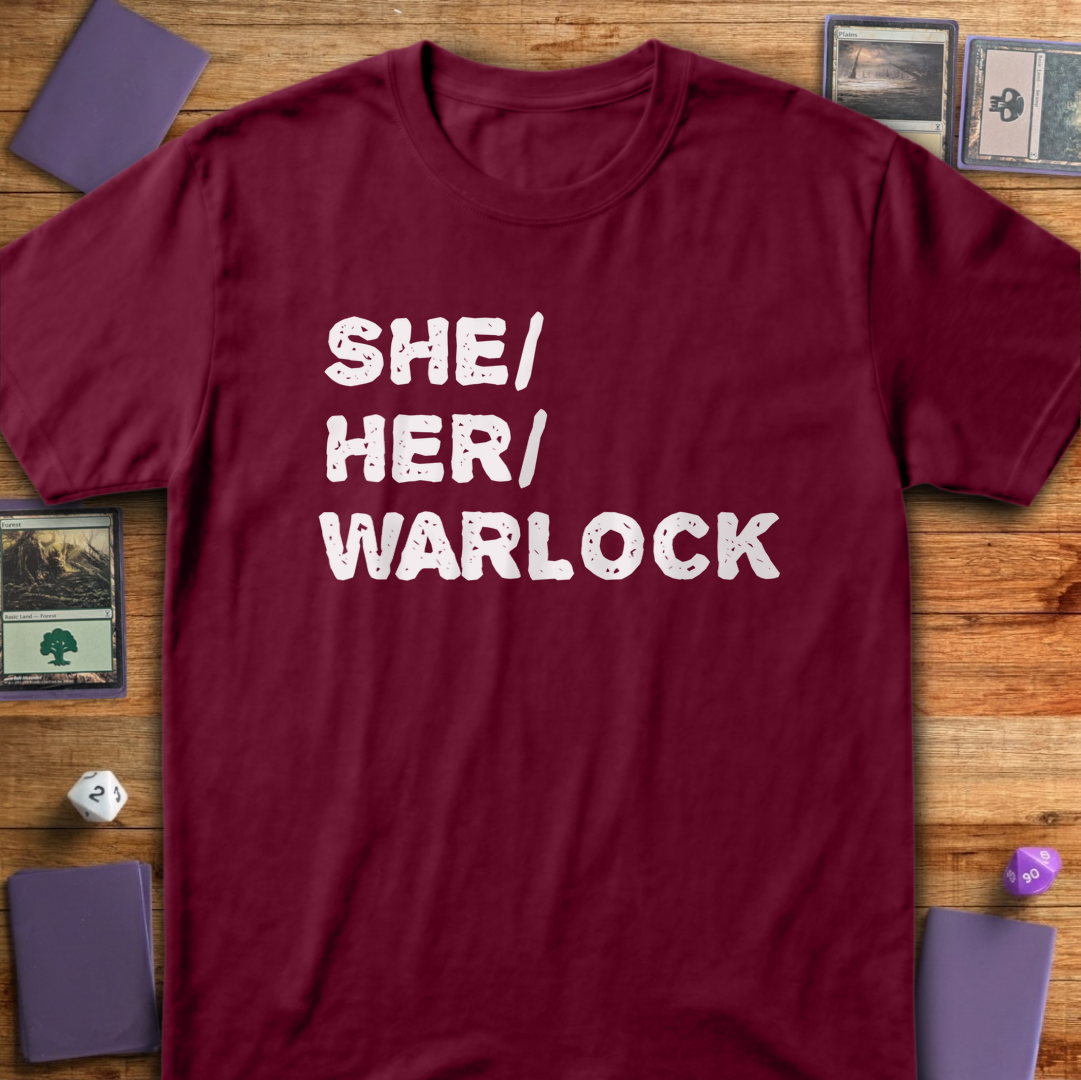 She Her Warlock - Maroon